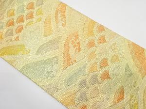 佐賀錦　荒波に模様織り出し　袋帯